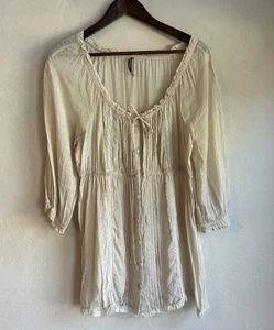 Y2K Charlotte Russe Milkmaid Top XL Relaxed Coquette Cottagecore Fairy  - Picture 1 of 9