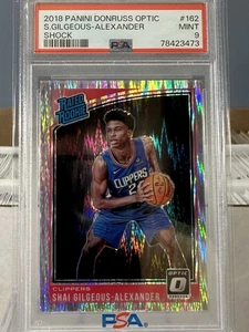2018-19 DONRUSS OPTIC SHOCK SHAI GILGEOUS-ALEXANDER ROOKIE RC #162 PSA 9 HOLO - Picture 1 of 2