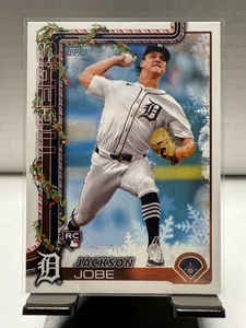 Topps Holiday #H160 Jackson Jobe RC 2025 Holiday Backs Variation Tigers SSP - Imagen 1 de 2