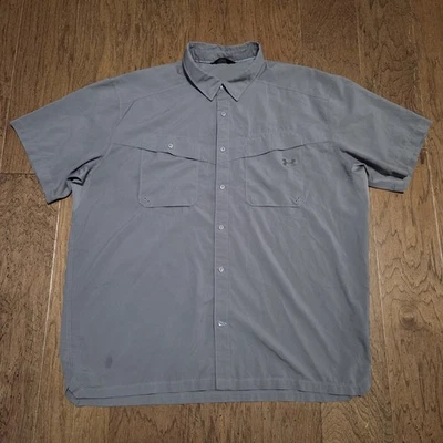Under Armour Men’s Tide Chaser Short Sleeve Performance Style Gray Shirt SZ 3XL - Image 1 of 4