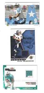3 Fußball Erinnerungsstücke: Steve McNair, Drew Bledsoe, Travis Minor - Bild 1 von 2