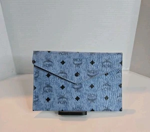 Original MCM Umschlag Tasche Clutch blau Visetos - neu ohne Etikett - Bild 1 von 6