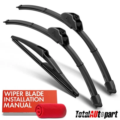 3 peças lâminas de limpador de para-brisa 22" & 22" & 12" para Saab 9-3 2006 2007 vagão 4 portas - Imagem 1 de 4