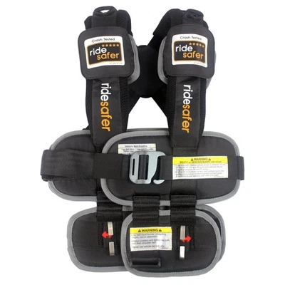 RideSafer - kleiner schwarzer, leichter, kompakter, tragbarer Autositz - perfekt für - Bild 1 von 3