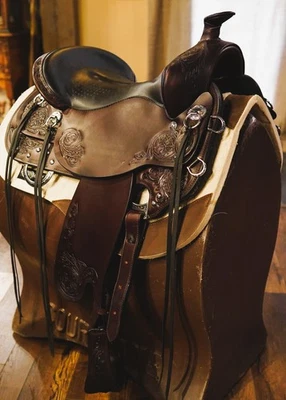 Nuevo sillín Tucker Horizon Wanderer Trail 17,5 marrón ancho - ¡Viaja con comodidad! Foto 1 de 4