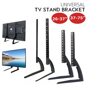 Universal Top TV Table Stand Leg Mount LED LCD Flat Screen 26-75 inch TV Bracket - Picture 1 of 28