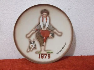 VINTAGE NORMAN ROCKWELL 1979  LEAP FROG  IN RELIEF DESIGN COLLECTOR PLATE.... - Picture 1 of 4