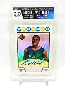 2008-09 Topps Chrome Russell Westbrook Rookie Refractor Autograph /145 - Picture 1 of 2