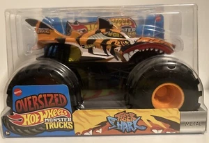 2025 HTF Hot Wheels Monster Truck Oversized 1:24 TIGER SHARK ~ SAME DAY BOX SHIP - Picture 1 of 13
