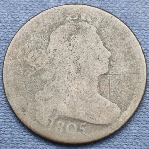 1805 Draped Bust Large Cent 1c Circulated #57283 Cover