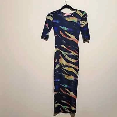 Vestido OhMylove Negro Multicolor TieDye Talla Xsmall Foto 1 de 4