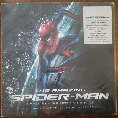 AMAZING SPIDER-MAN (Original Score) EU 2xLP Red & Blue Marbled. #3750/4000 Sony - Image 1 of 4