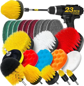 23Pack Drill Brush Attachments Set, Scrub Pads & Sponge, Buffing Pads, Power Scr - Picture 1 of 12