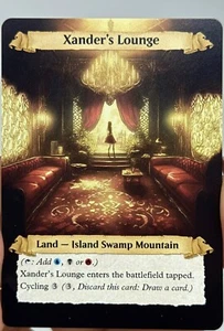 Tarjeta proxy Xander's Lounge con arte diseñado a medida - Imagen 1 de 2