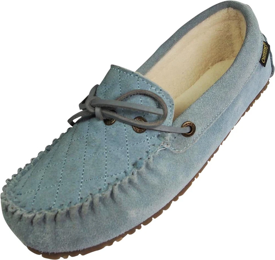 Mocasín de gamuza Molly Old Friend para mujer sin cordones forro de tela de rizo zapatilla Foto 1 de 1