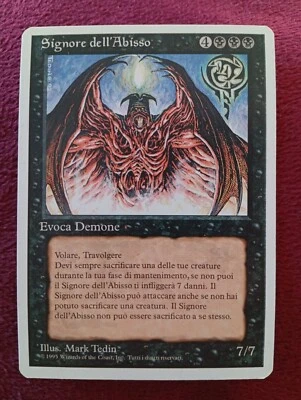 MTG Lord of the Pit (Signore dell'Abisso) VERY RARE ITALIAN Foreign White Border - Image 1 of 4