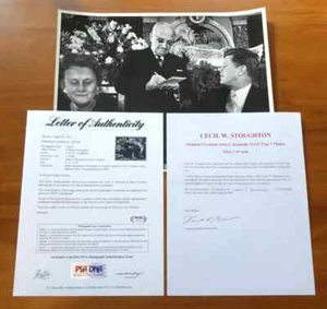 Foto original del presidente John F. Kennedy tipo 1 Cecil W. Stoughton 11x14 PSA LOA - Imagen 1 de 5
