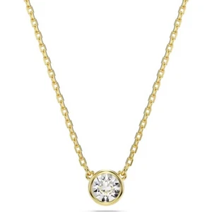 Colgante Imber Swarovski talla redonda blanco baño tono oro 5684511 - Imagen 1 de 1