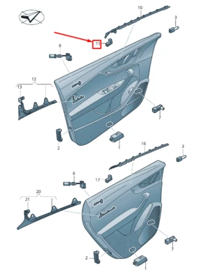 NUEVO MÓDULO LED PUERTA DELANTERA IZQUIERDA AUDI Q7 4M 4M8947355E 4M8-947-355-E Foto 1 de 4