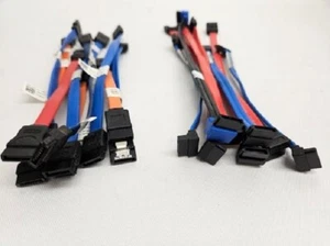 ***GREAT*** MXD LOT 17 SATA CABLES 4.5"-8.5" RT ANGLE, SERIAL, LOCK, NON-LOCK!!! - Picture 1 of 3
