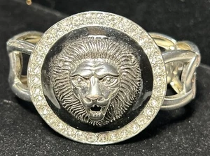 Beautiful Lions Head Rhinestone Stretch Statement Bracelet. #93 - Picture 1 of 4