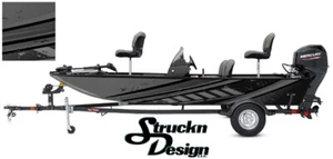 Boat Wrap Abstract Gray Modern Stream Fishing Fish Bass Decal Kit Vinyl Graphic - Picture 1 of 1