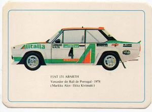 1985 Portugese Pocket Calendar Featuring Fiat 131 Abarth Rally Car - Picture 1 of 2