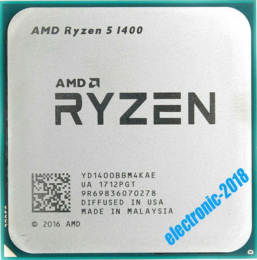 AMD Ryzen 5 1400 R5-1400 3.2GHz 4-Core 8 Thread Socket AM4 CPU Processor - Image 1 of 1