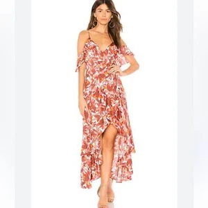 Bardot Frankie Frill Dress in Azure Floral Size 8 - Picture 1 of 16