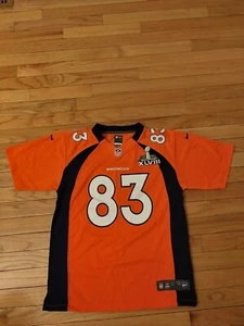 Wes Welker Denver Broncos NFL Nike On Field Super Bowl Jersey NWOT Youth L - Picture 1 of 10