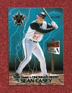 2000 PACIFIC VANGUARD HIGH VOLTAGE GREEN #12 SEAN CASEY NUMBERED 61/99 REDS - Bild 1 von 1
