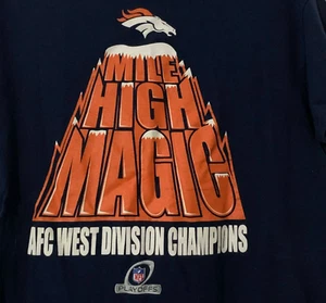 Camiseta talla mediana Denver Broncos AFC West Champions para hombre manga corta Z1 - Imagen 1 de 4