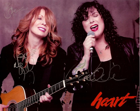 ANN + NANCY WILSON Hand Signed Photo 8 x 10 Color Authentic Autograph 2 Steve Cover