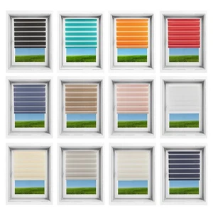 Doppelrollo Klemmfix Ohne Bohren DuoRollo ZebraRollo Fensterrollo Jalousie Rollo - Bild 1 von 165