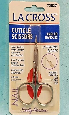 TIJERAS PARA UÑAS CUTÍCULAS LA CROSS SALLY Hansen 72827 cuchillas ultrafinas mango angular Foto 1 de 2