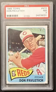 1965 Topps Don Pavletich #472 PSA 7 Cincinnati Reds No Cracks In Case - Bild 1 von 4