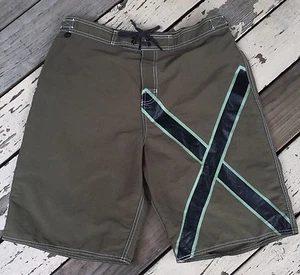 MODERN AMUSEMENT • Herren Surf Boardshorts Shorts Badehose olivgrün Größe 38 - Bild 1 von 9