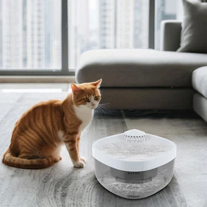 Moderno Gatos Fuente de Agua Mascota Fuente de Agua Gato Fuente de Agua Blanco UE - Imagen 1 de 18