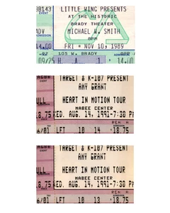 Amy Grant Heart In Motion Michael W Smith Ticket Stub 1991 & 1989 VTG lot of 3 - Picture 1 of 7