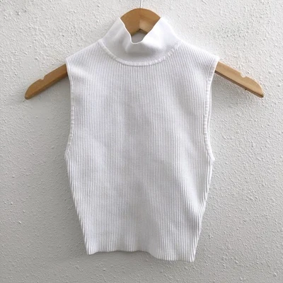 Camiseta sin mangas BABATON by Aritzia Sculpt Knit cuello falso talla XS Foto 1 de 4