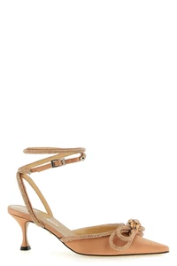 MACH & MACH Double Bow Pink 65mm Pumps New - Picture 1 of 3