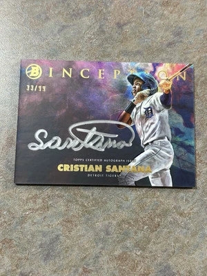 2021 Bowman Inception - Silver Signings #ISS-CS Cristian Santana /99 (AU, RC) - Image 1 of 2