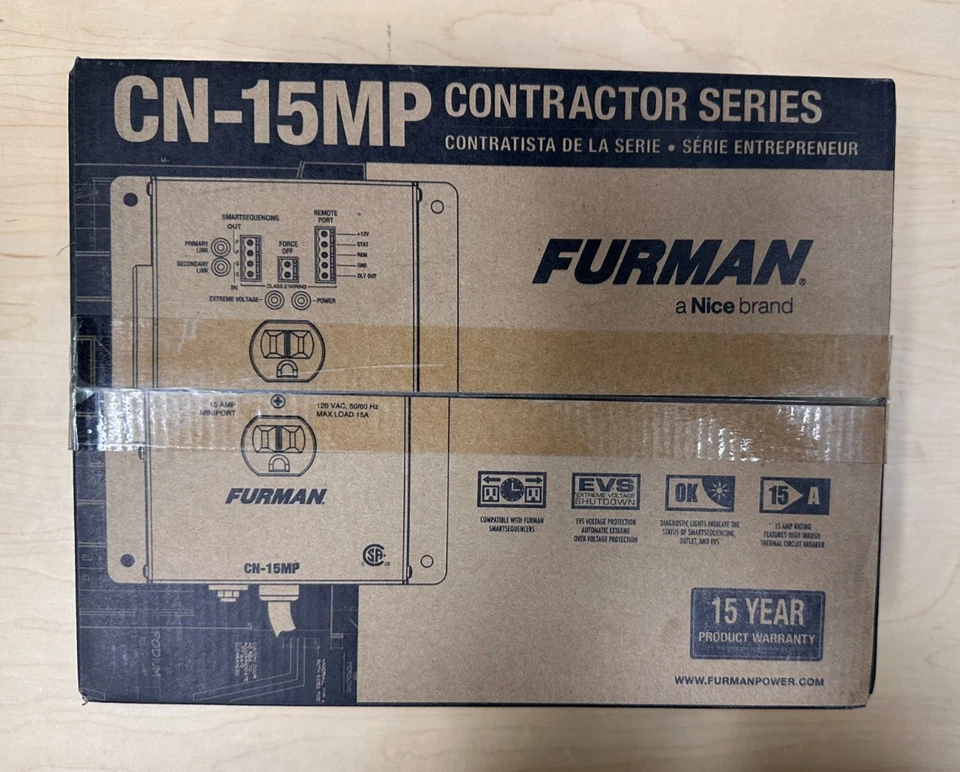 Furman CN-15MP Contractor Series 15A MiniPort (CN-15MP) Fire Relay NEW - Image 1 of 3