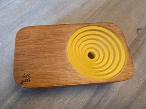 Bitti Gitti Système audio en bois haut-parleur téléphone portable bois jaune acoustique - Photo 1 sur 7