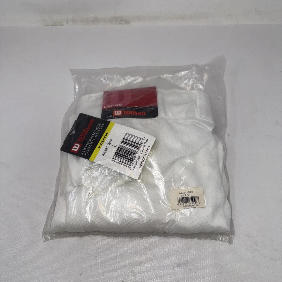 Wilson Youth Large White Baseball Pants - New - Image 1 of 1