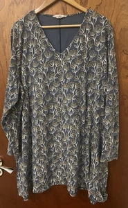 Seasalt 'Sea Cruise Tunic' - Size 24- blue floral design - Picture 1 of 4