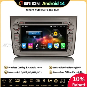 8-Kern DAB+Android 14 Autoradio GPS CarPlay DSP Navi Wifi CD für Alfa Romeo Mito - Bild 1 von 20