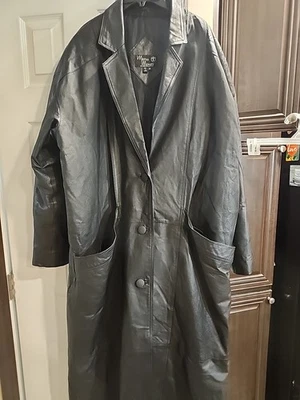 Gabardina vintage de cuero Marco Morani 3xl Foto 1 de 4