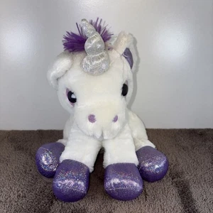 Unicorn White & Purple Plush Piggy Bank - Picture 1 of 10