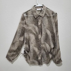 Chicos Blusa Camicia Donna Media Chicos 1 Trasparente Primavera Estate Casual Serpente - Foto 1 di 12